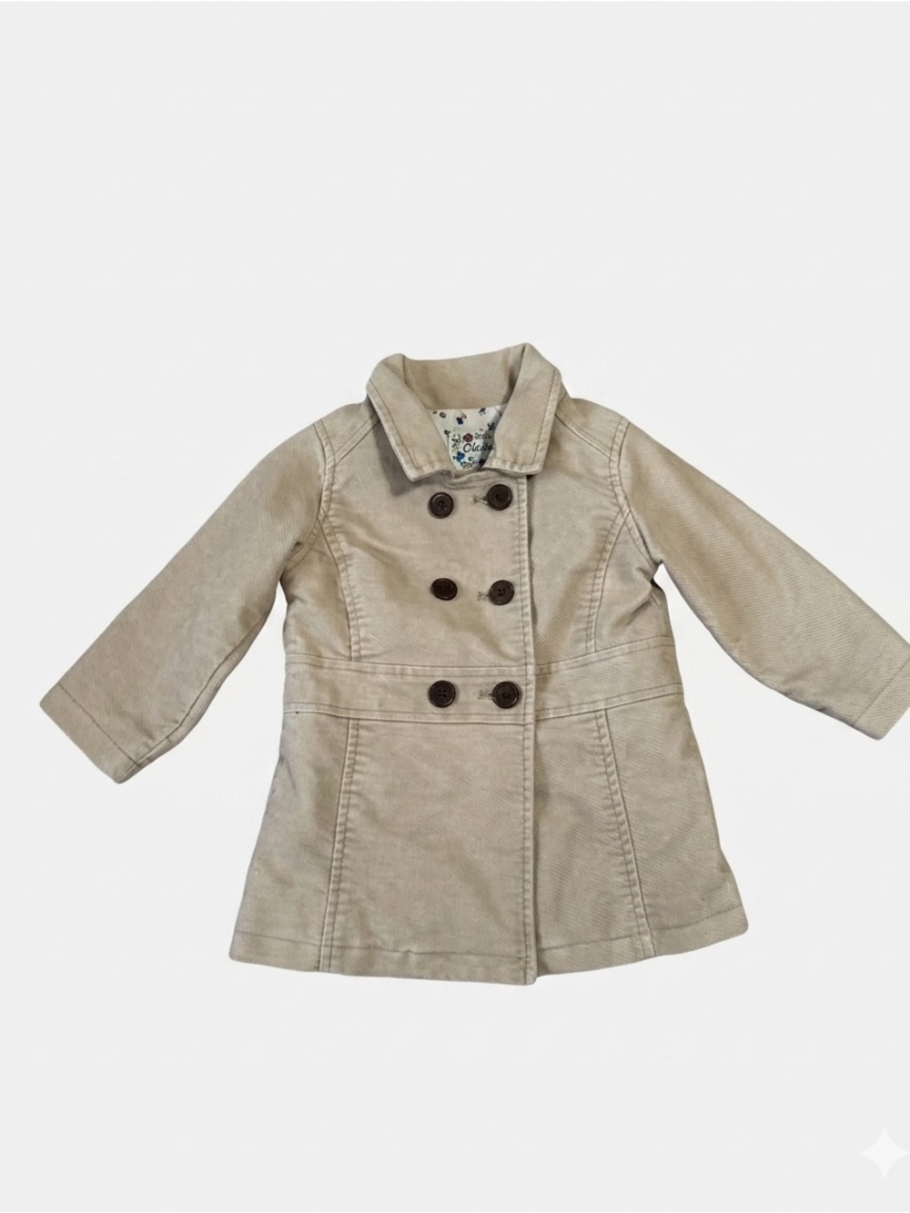 Classic Vintage Rare Old Navy Corduroy double-breasted toddler pea coat Kids'